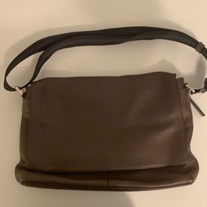 Coach chocolate brown mens messenger bag